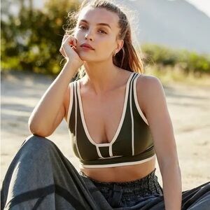 FP movement you’re a peach sports bra in secret moss NWT Sz L